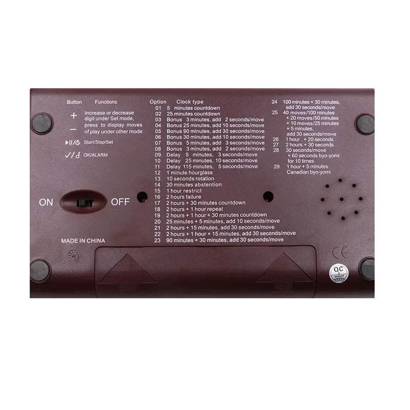 Chess Clock Digital Chess Timer Professional for Board Games with Alarm 3-in-1 Multifunction Portable Chess Clock