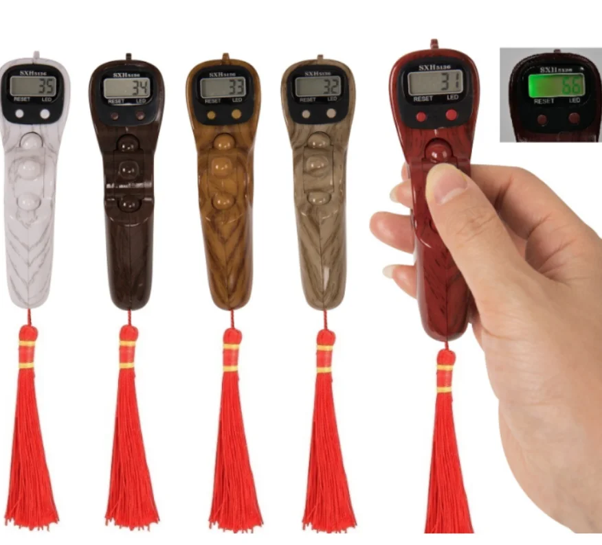 Factory wholesale Muslim LED finger Tasbih Digital Tally Counter electronic rosary counter 5 colour hand tasbeeh Beads counter