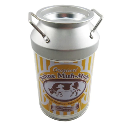 Produce Custom Round Metal Food Container Vintage Milk Tin Can For Candy With Lid