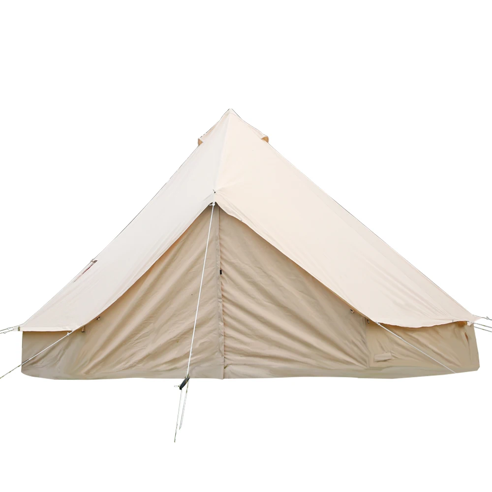 High quality 3m 4m 5m 6m 7m sahara cotton canvas bell tent outdoor tents with stove hole