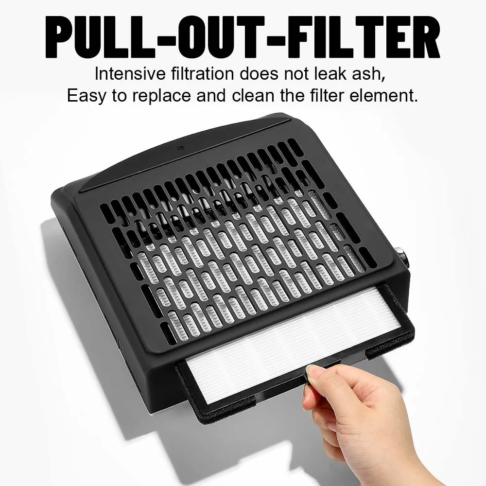 Nail Dust Collector Powerful Nail Vacuum Fan Vent Dust Collector Extractor Electric Dust Suction Machine Low Noise