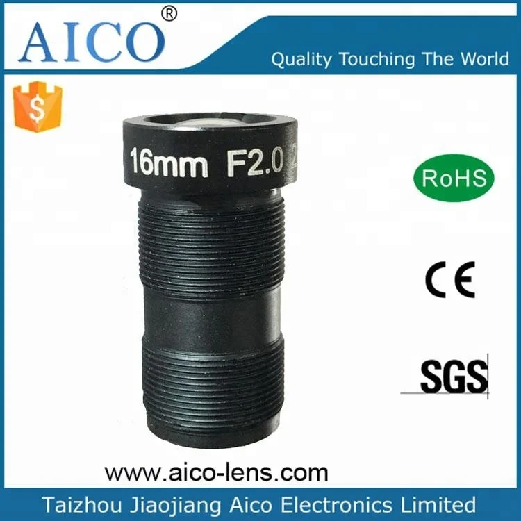 UHD f16mm F2.0 10mp 4k 16mm m12 cctv board 10megapixel s mount industrial vision lins lens for 2/3 inch JXF25 CMV2000 sensor