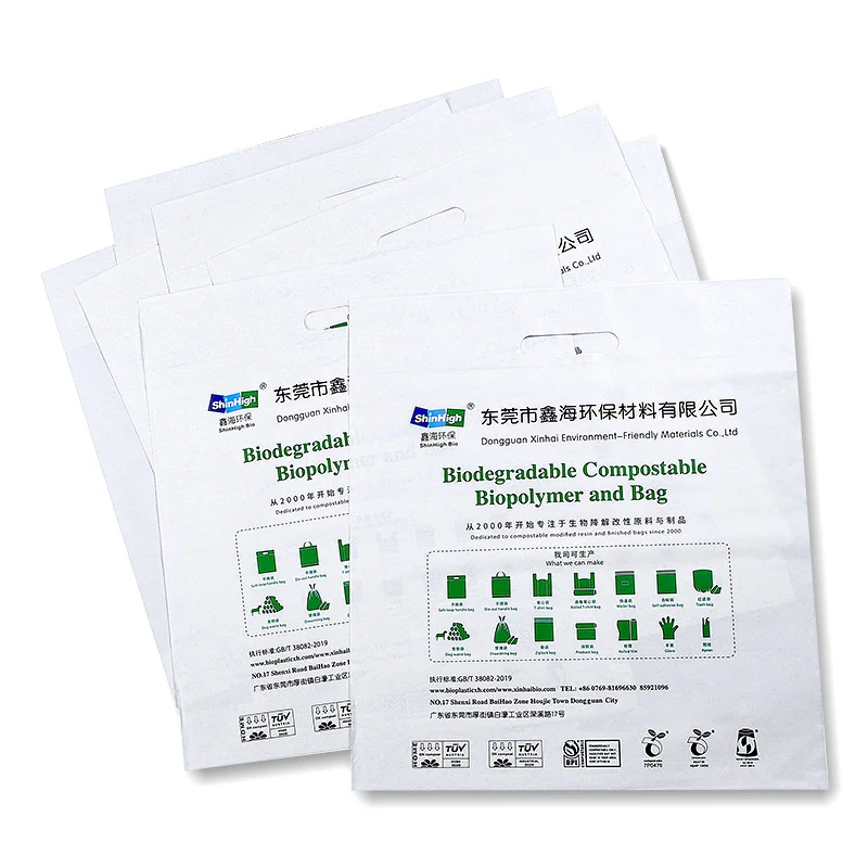 Biodegradable plastic top high quality die cut bag custom printing cheap shopping bags for clothing and shoes