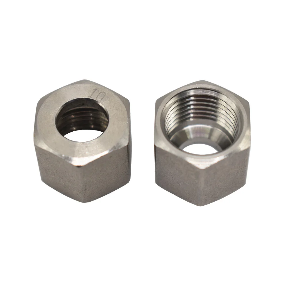 304 stainless steel ferrule fitting hexagon nuts snap ring special nut single ferrule fitting 4 6