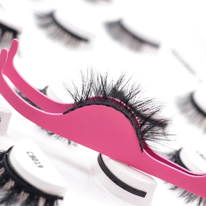 100 Pair Coloured 25 Mm 5D 4 Pieces D Curl Fluffy 20 Pairs Dramatic Siberian Handmade Eyelashes Mink Wholsale Lashes