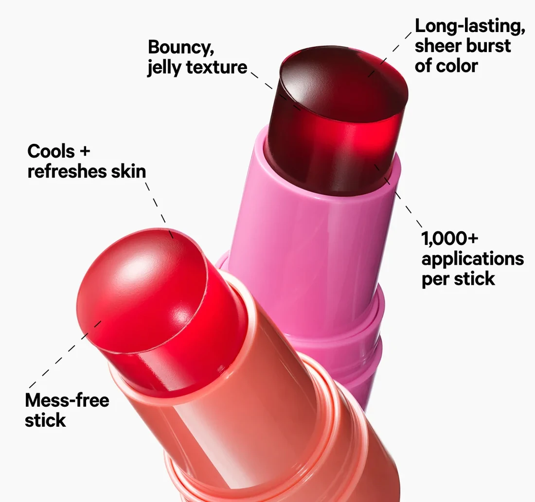Custom Logo Jelly Blush Blusher Stick With Lip Cheek Tints Long Lasting Vegan Unique Face Private Label Makeup Jelly Blush Tint