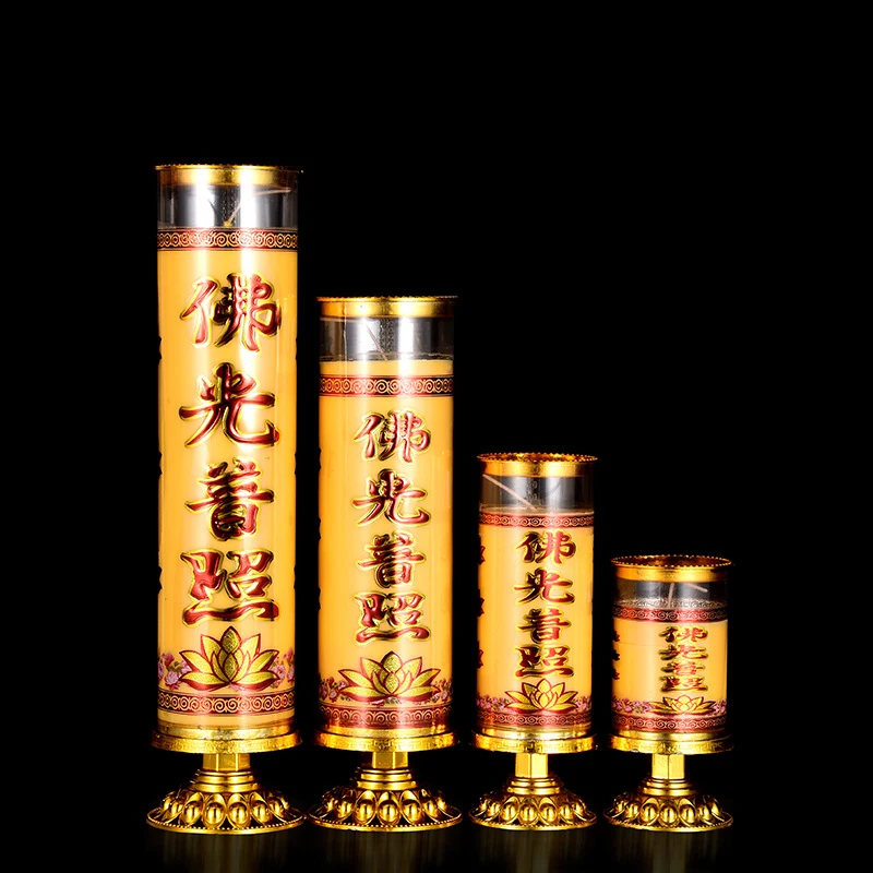 Nice Quality Buddhist Pillar No Smoke High Foot 1 Day Butter Pillar Candle For Buddha Worship And Religious Activities
