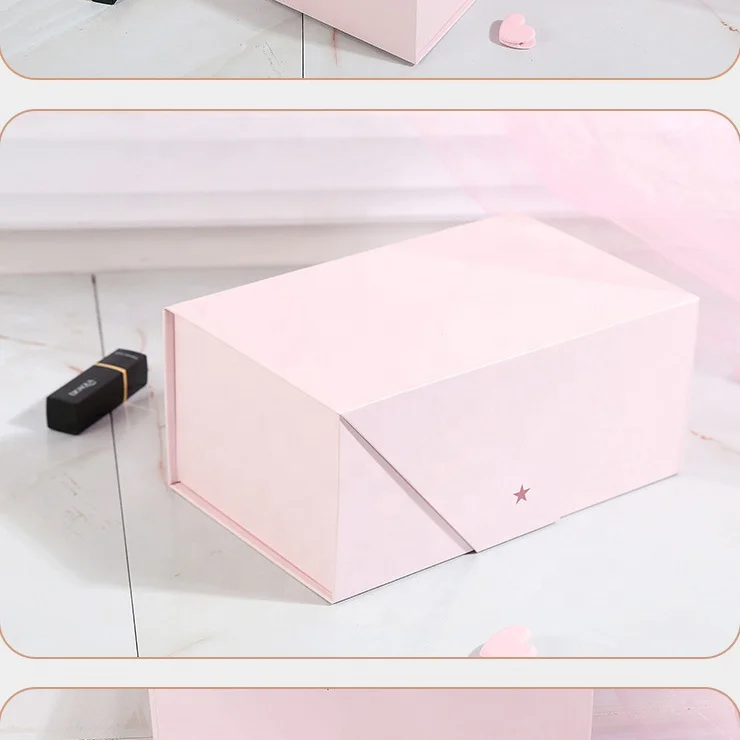 Chengruo Stock Emballage Bolsas Personalizadas Foldable Book Style Magnetic Closure Gift Paper Box Packaging