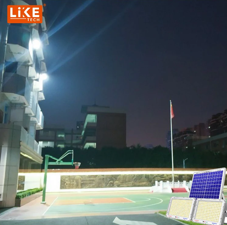LikeTech 100W 200W 300W 400W 500w 1000W 2000W garden wall mounted waterproof led  outdoor solar flood light