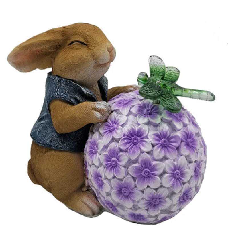 Chinese manufacturer garden poly resin rabbit sculpture statue