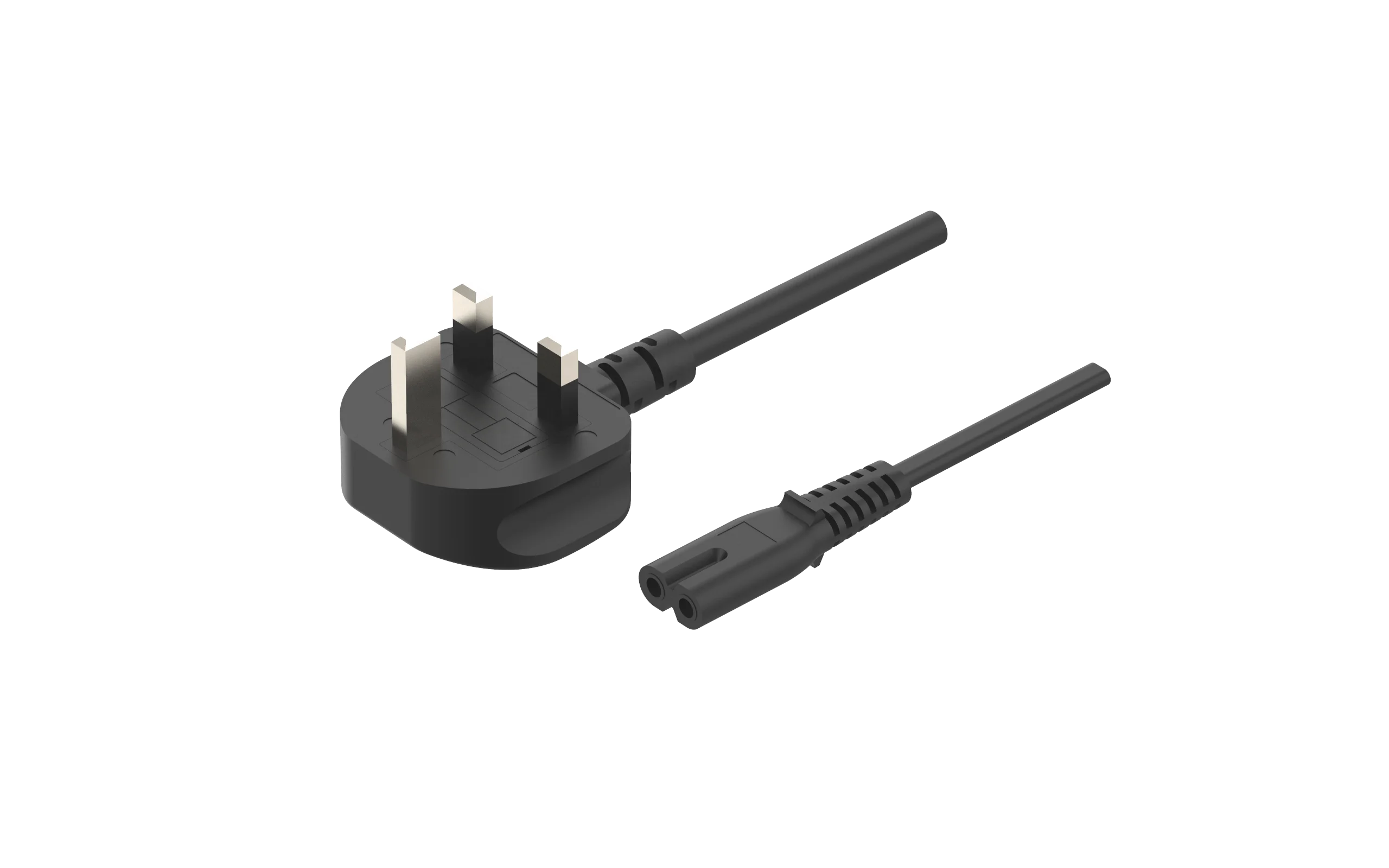 UK 2 Pin Power Cable IEC320 C7 BS 1363 Kettle Lead Power Cord Compatible with PS4 PS3 PS5