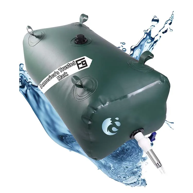 245L Large Capacity Portable Vinyl Water Containers Emergency Water Storage Bladder with Valves&Overflow Kit