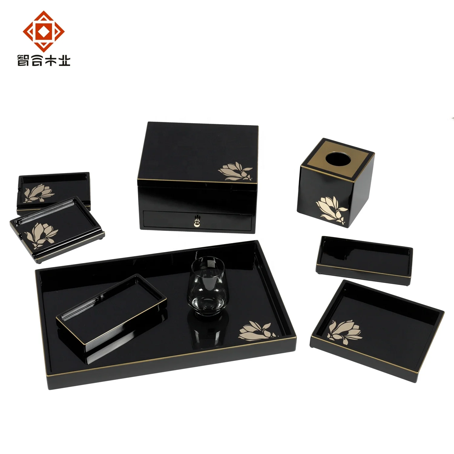 Новинка 2020 года крафт-дизайн логотип на заказ гостевая комната глянцевая краска пианино роскошные деревянные аксессуары наборы поставок для отеля