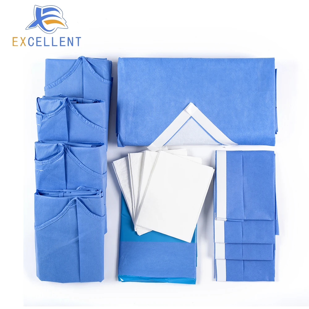 Hospital Use Medical Disposable Sterile General Kits Drape Universal Surgical Pack (Thailand factory)