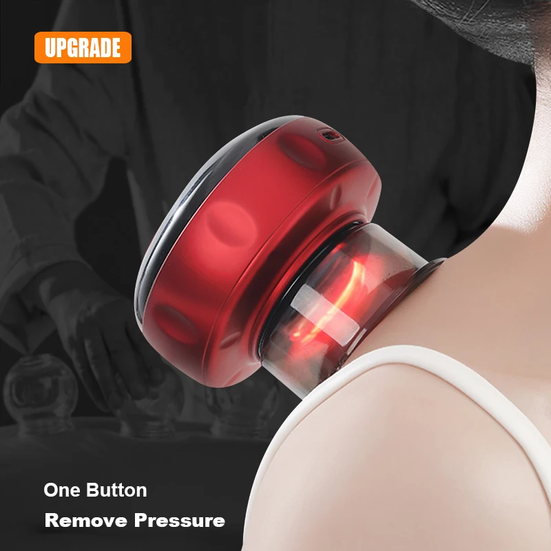 Beiside одной кнопкой сброса давления Отопление вакуум Hijama терапия массажер электрический скобозабивной для баночной терапии машина