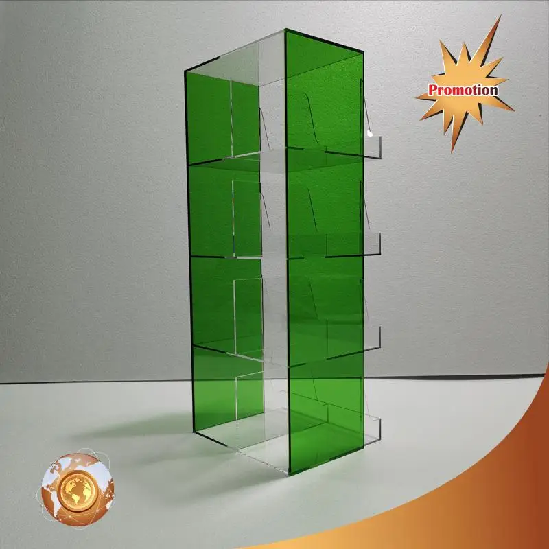 4 shelves acrylic mobile charger display,USB cable display,phone accessories display