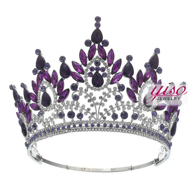Factory Direct High Quality Custom Pageant Crystal Luxury Beauty Flower Crown