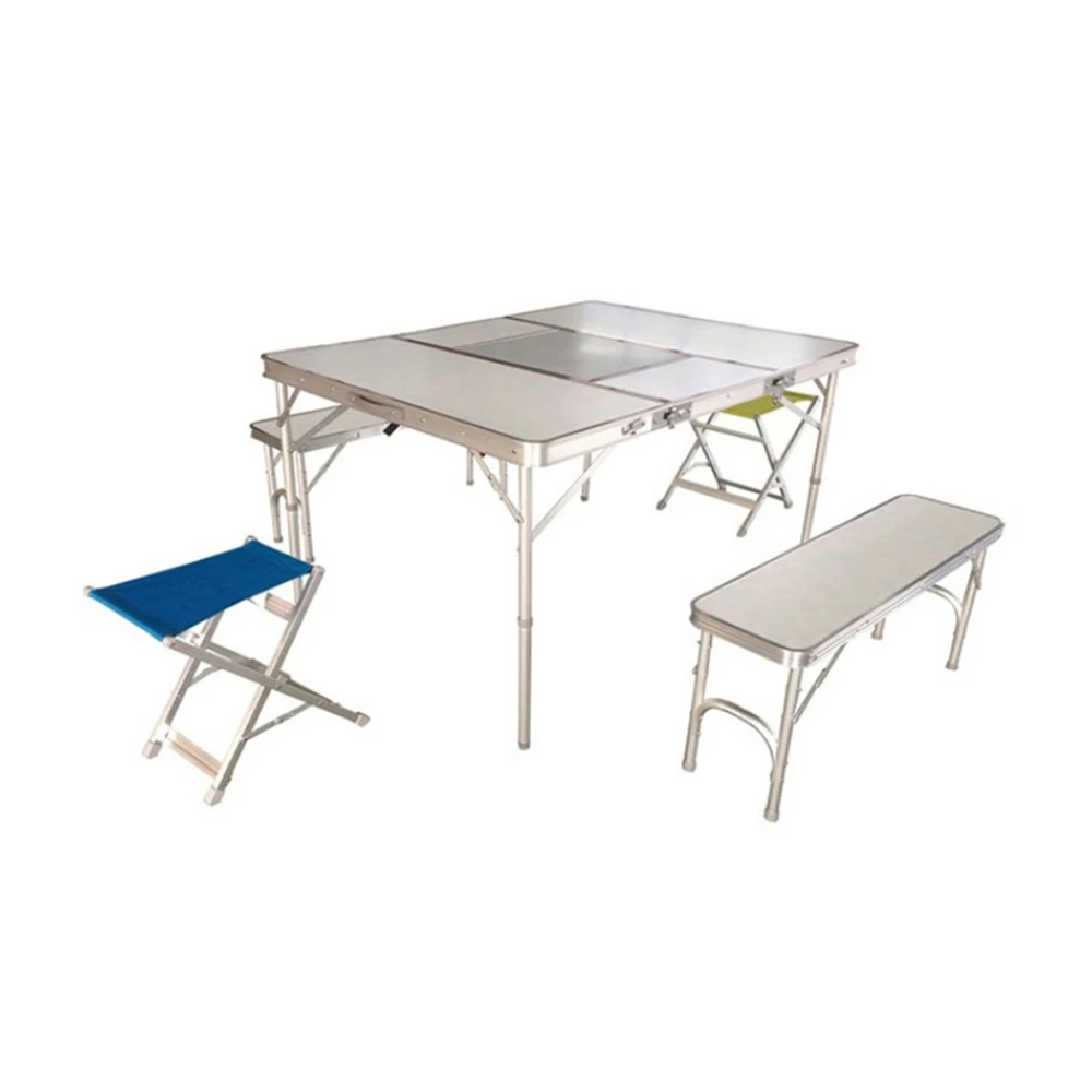 Алюминиевый складной кухонный стол для пикника и кемпинга со складным кухонным столом