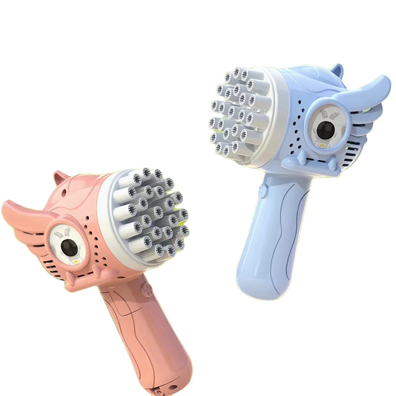 LONGXI summer fun outdoor activity 23 holes electric bubble gum machine bubble kids toy cartoon Angel wings bubbles for kids