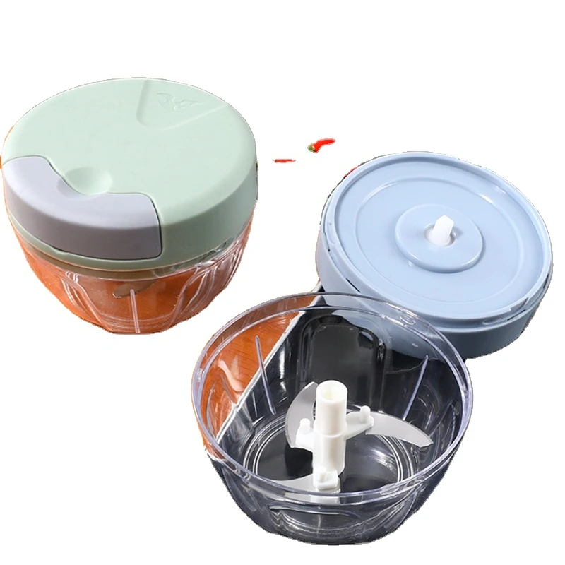 Amazon Top Seller Kitchen Gadgets  garlic and ginger crusher manual pull food chopper