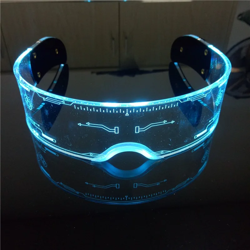 Led Luminous Light Up Glasses Festival Futuristic Electronic Visor wireless sunglasses