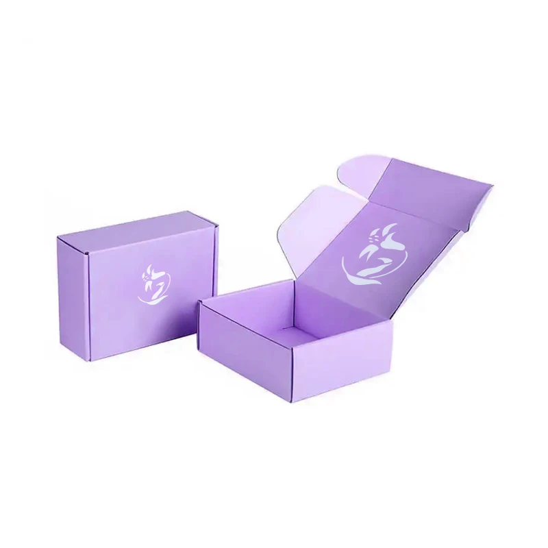 Matte Black Shipping Boxes Clothing Folding Recyclable Custom Logo Corrugated Cardboard Mailer Box