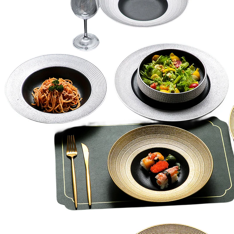 Kitchen&hotel plates sets nordic porcelain dinnerware crockery dinner plate set China ceramic tableware
