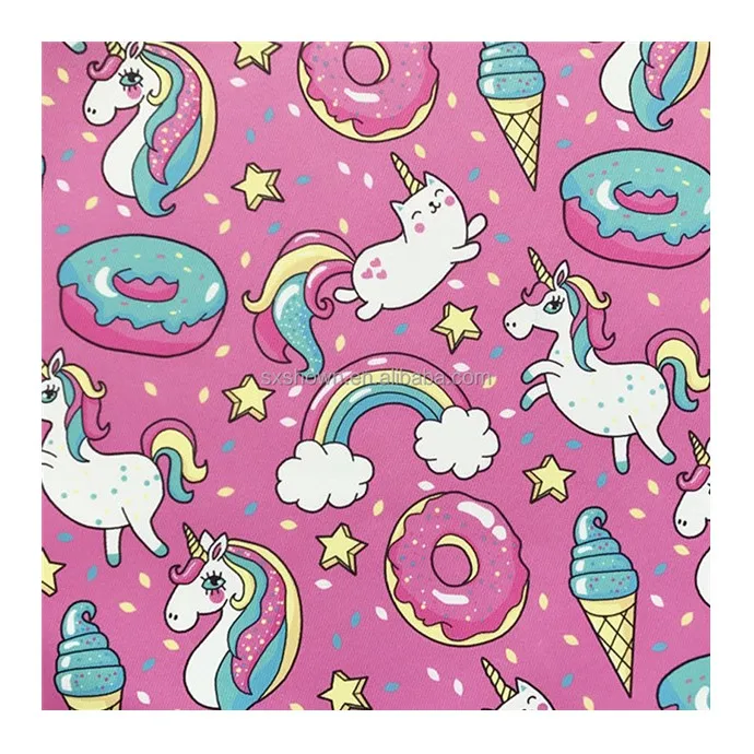 Shaoxing DBP Fabric Custom Design Double Brushed Poly Digital Print DTY Jersey Spandex Fabric for Kids Clothing