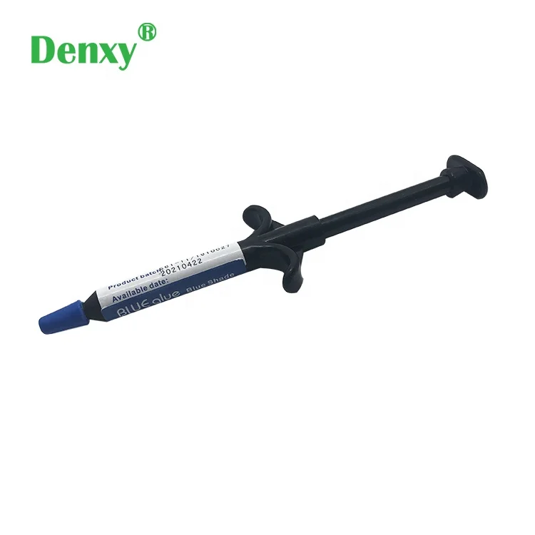 Denxy Dental light cure blue glue orthodontic brackets composite blue adhesive