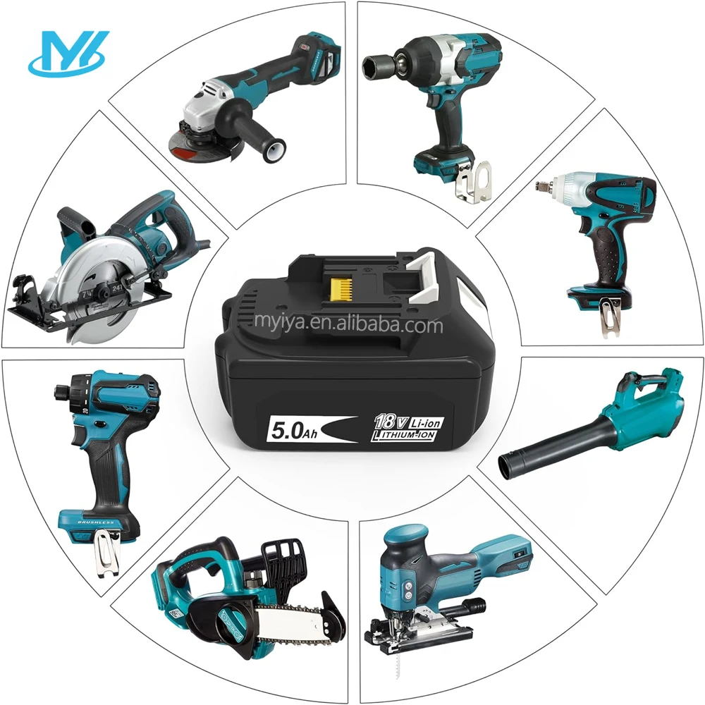 MYiYAE 18v 5.0ah Bl1850B Battery For Makita 18v Bl1850 Bl1850b Bl1860 Bl1840 Bl1840b Bl1830b Bl1830 Bl1820 Bl1815 Bl1835