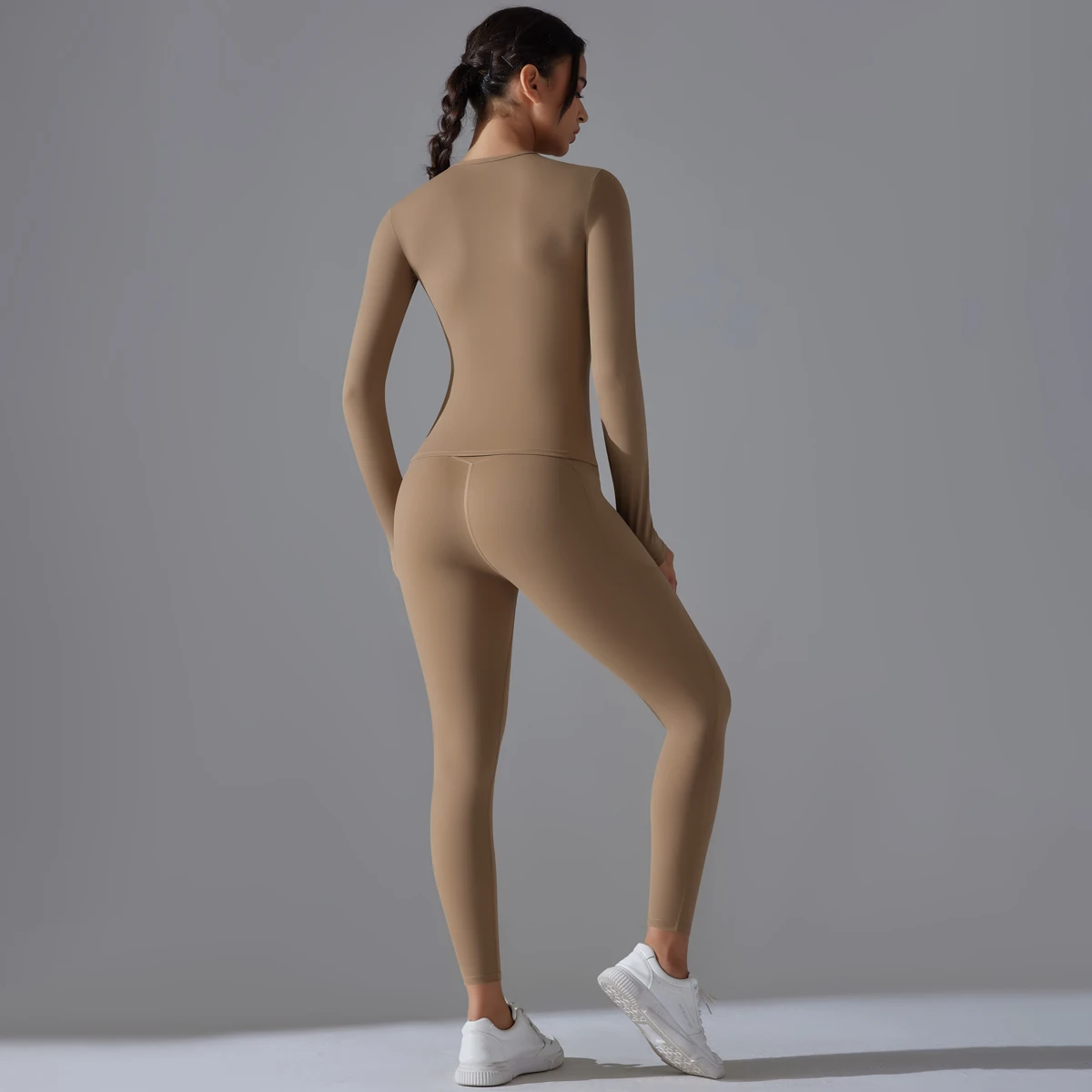 Custom Logo Women Yoga Suits Nylon Spandex Leggings Pocket Pants Gym Fitness Sportswear Yoga Sets