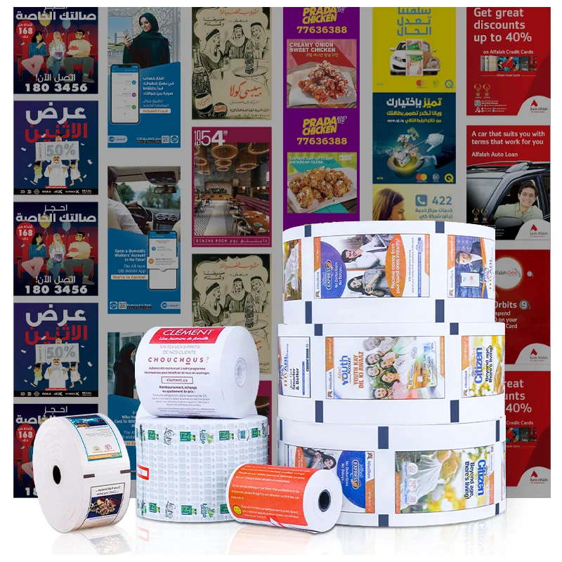 3 1/8 x 230ft 2 1/4 x 85ft cash register paper 48gsm BPA free Thermal Receipt Paper