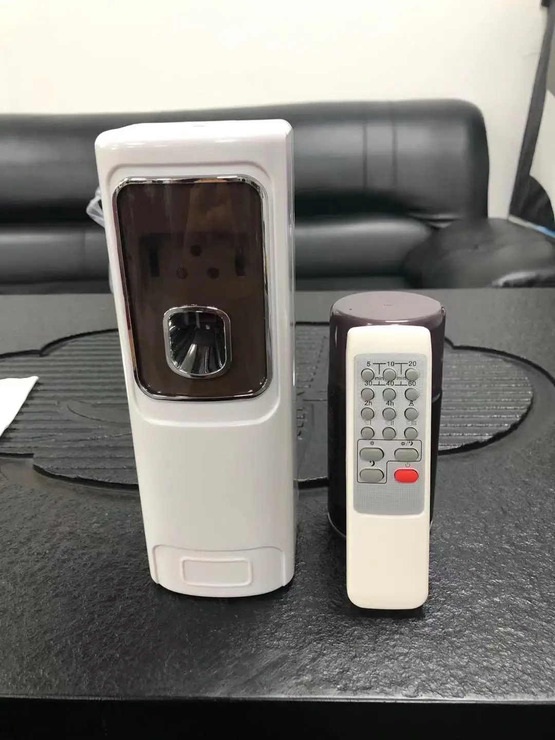 Automatic wall mounted remote control aerosol fragrance air freshener dispenser