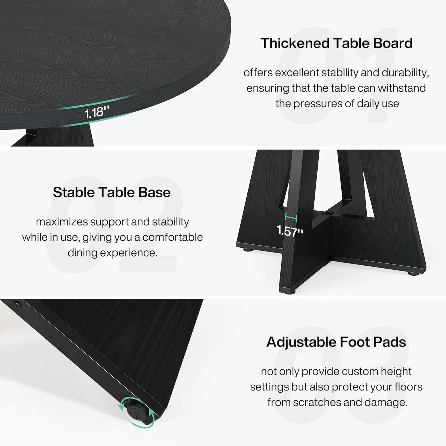 Promotion luxurydining table setsolid wood dining table 6 seats