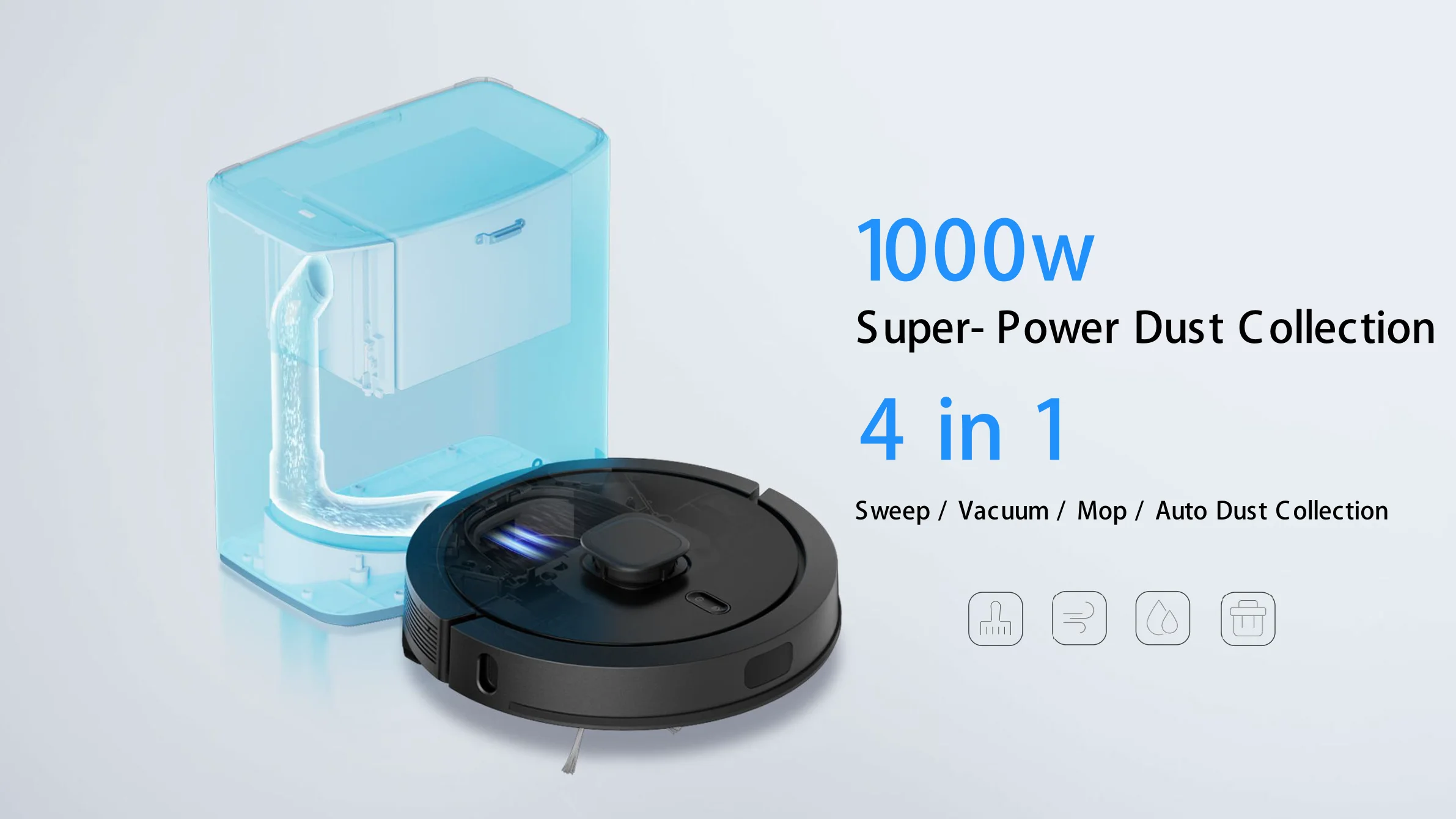 Liectroux G7 Laser self emptying  robot vacuum cleaner  with self-emptying dustbin for home cleaning