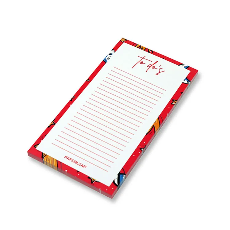 perforated Kawaii Daily Plan Custom Design Personnalized Kids Pink Paper Notepad