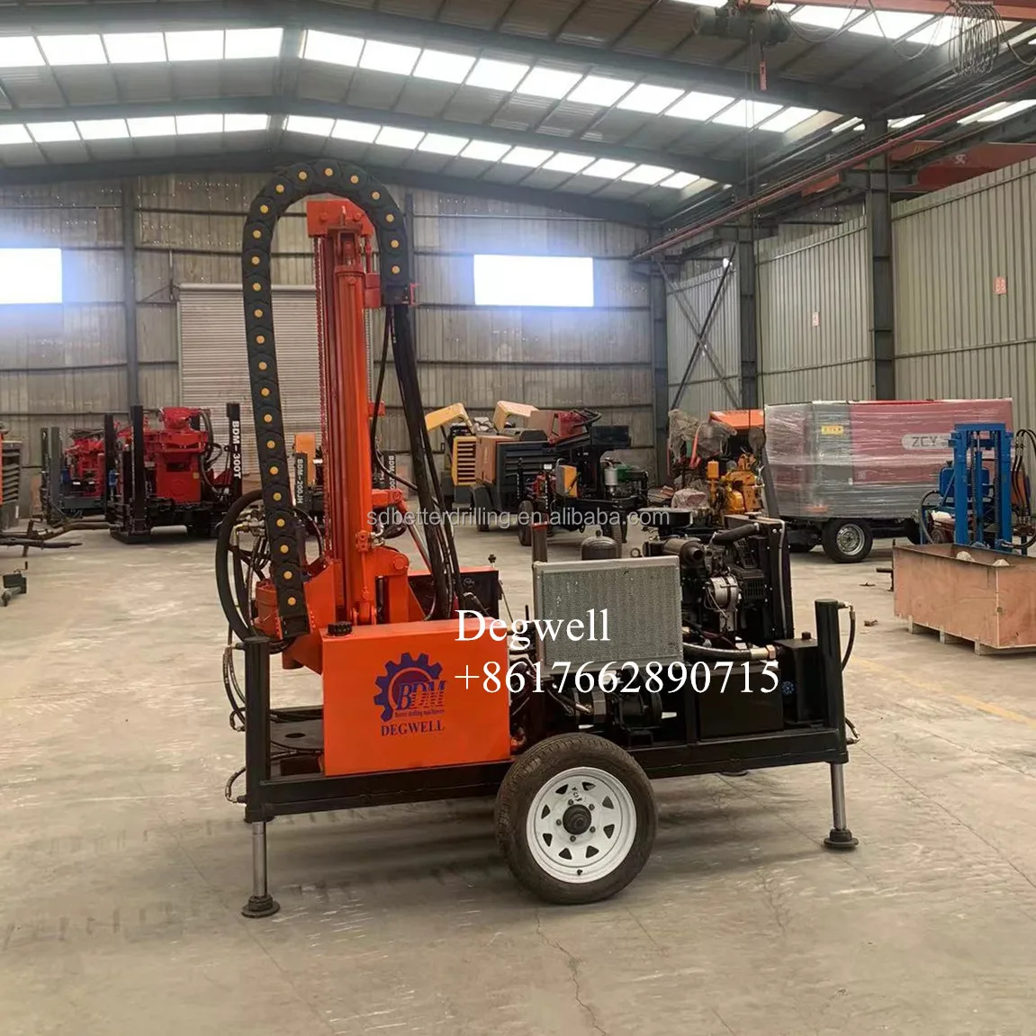 2024 hot sale New type small Mini double cylinder engine well drilling machine