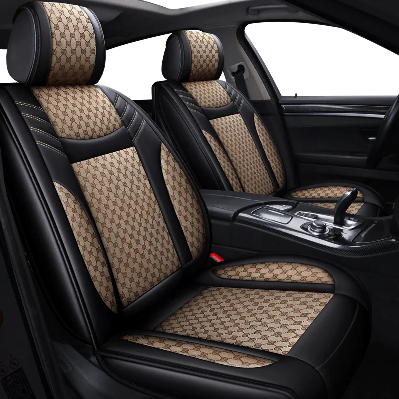 Universal  PU leather car seat cover with pillows luxury car seat cover seat productor