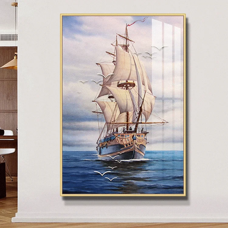 Luxury ship canvas printing HD pictures of corridor furniture decorative painting