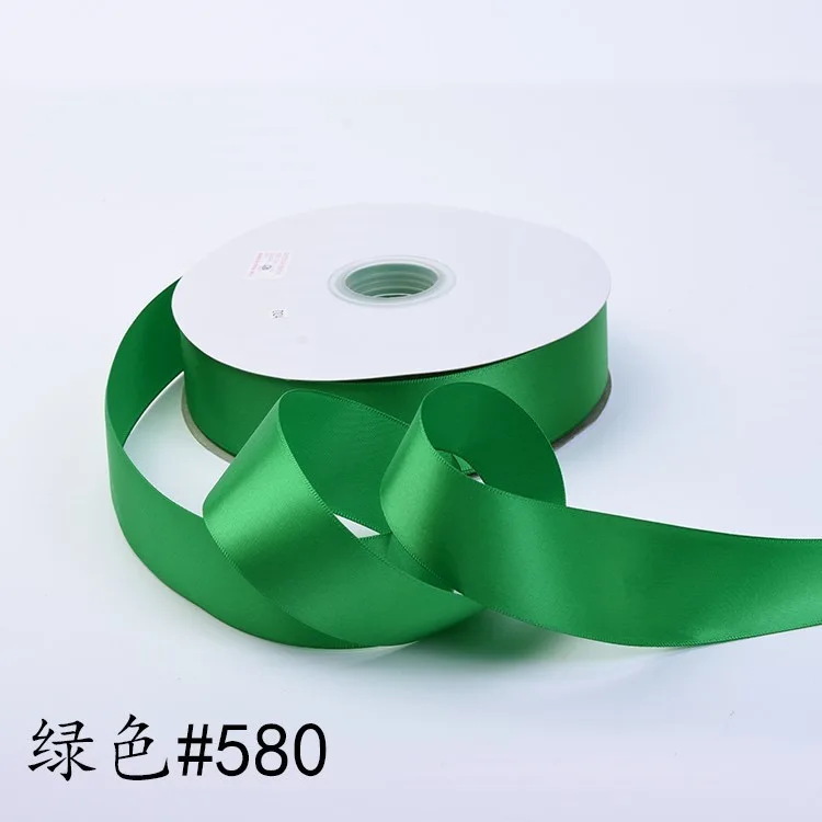4cm 100yard Decoration Hair ribbon Mix Colors Double single Face red Polyester  satin Gift ribbons  for Wrapping flowers