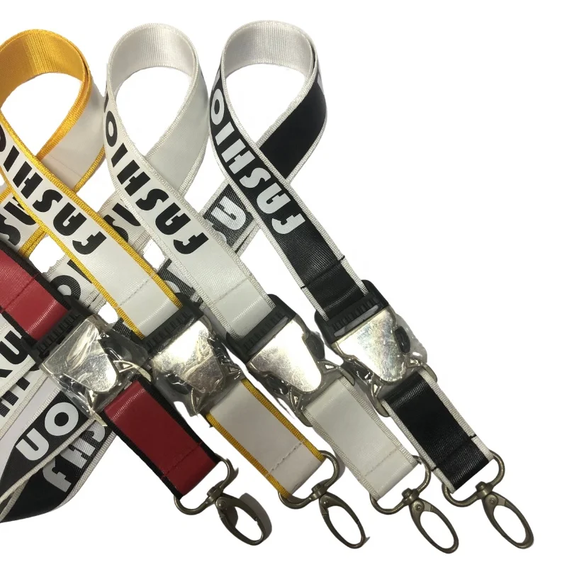 High Quality Breakaway Custom Silkscreen Printing Logo Nylon Airbus Lanyards for Mobile Phone