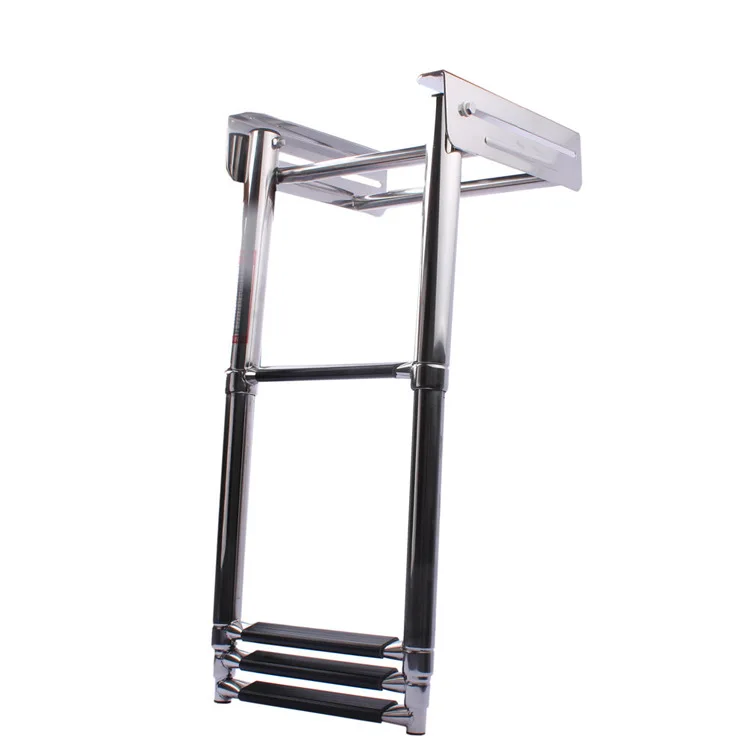 Морское оборудование, 316 лестница из нержавеющей стали с двумя трубчатыми ступенями, 4 ступеньки, лестницы для лодки-понтона