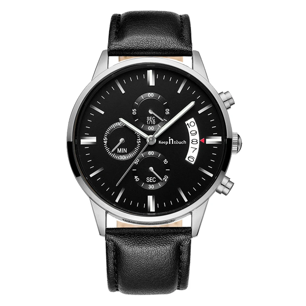 Hot Selling OEM Stylish Watches Custom Logo Waterproof Luxury Chronograph Quartz Wristwatches for Men