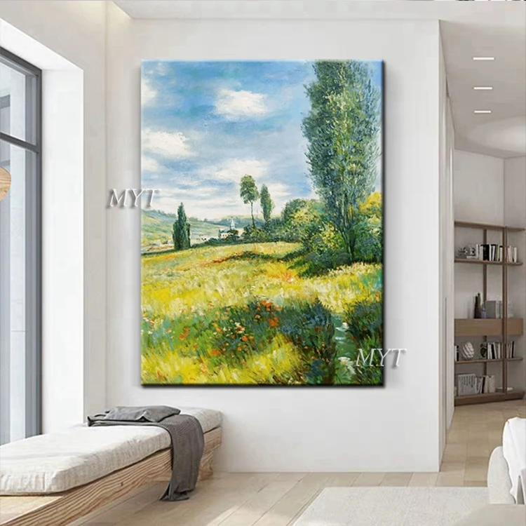 
Spring Landscape Beautiful Abstract Oil Painting Art Modern Home Wall Decor Paintings 