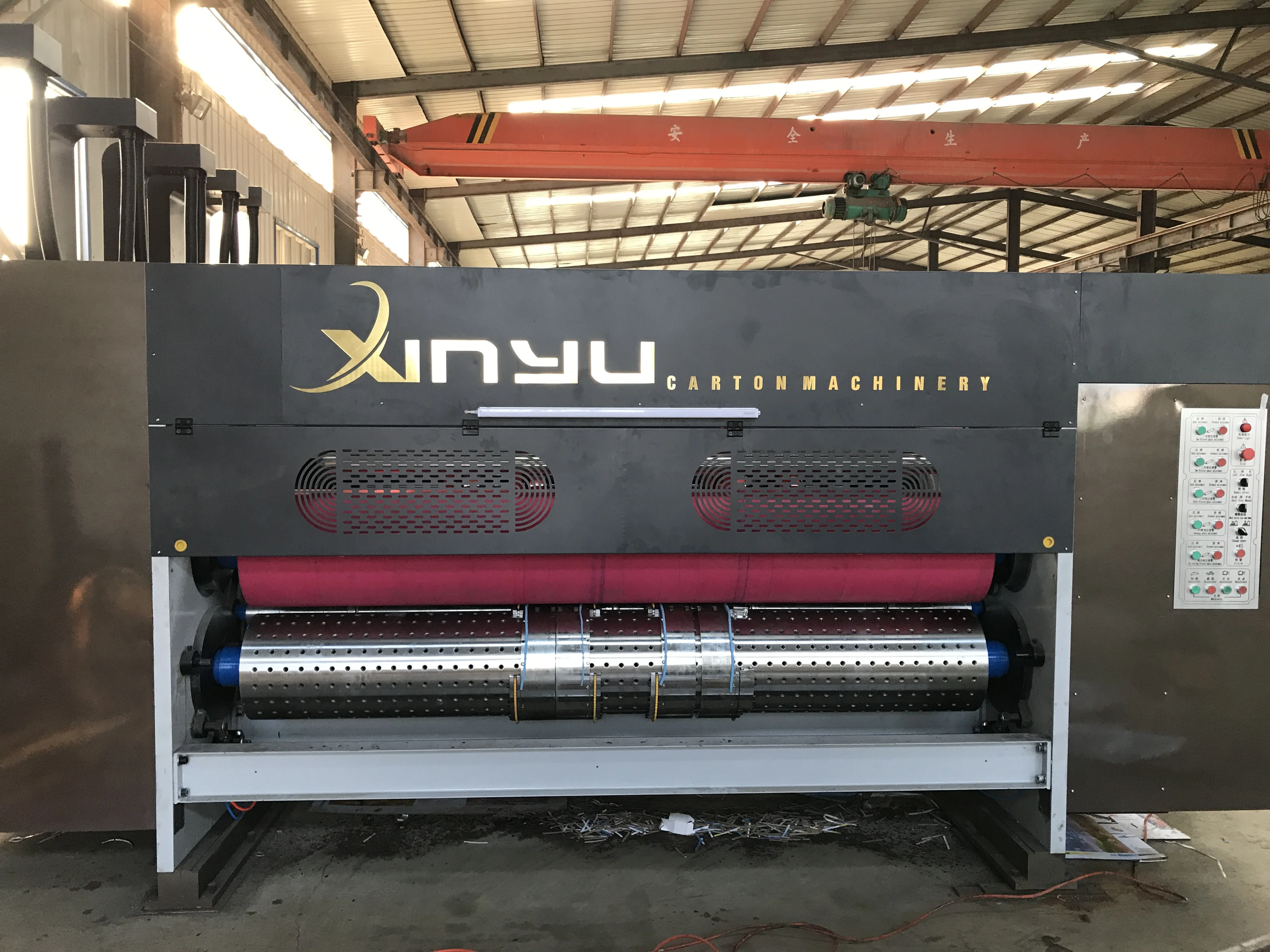 Флексографическая печать, многоцветная печатная машина из гофрированного картона