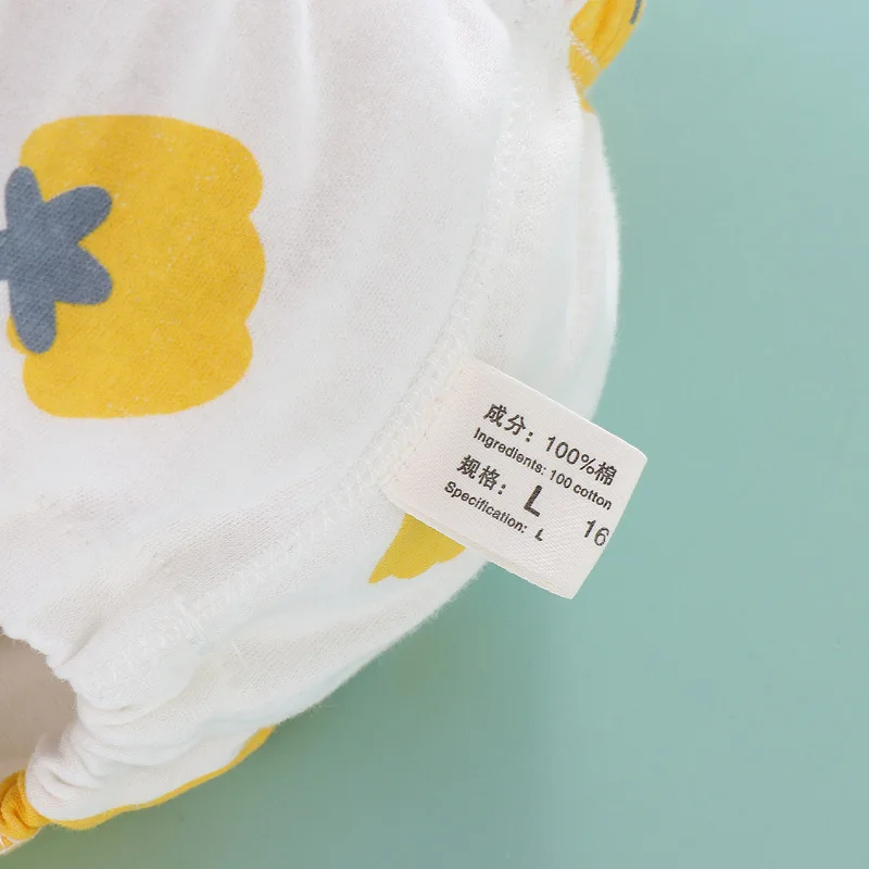 Multiply Absorbent Fabric Baby Potty Training Pant Cartoon Pattern Printed Elastic Waistline Underwear For Baby