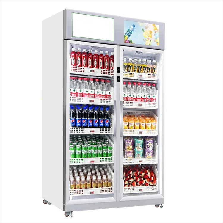 Touchscreen Vending Machine for Snack and Beverage Bottles at Manufacturer Intelligent Fresh Locker Self-service