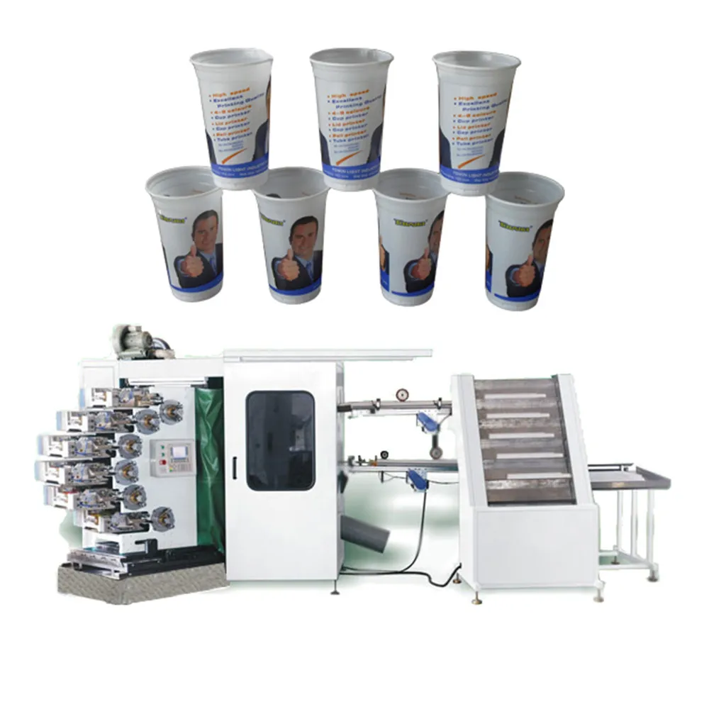 High Speed Plastic Cup Printing Machine Automatic Milk Cup Offset Printer Machine Price