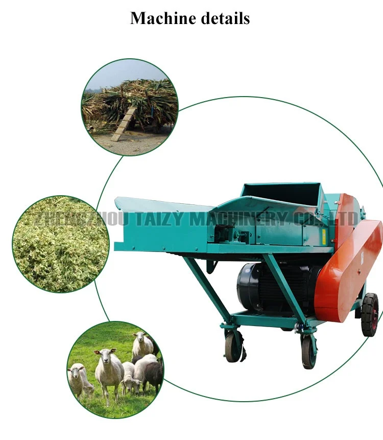 Factory Direct Electric Chaff Cutter And Grinder Combined Machine Livestock Forage Making Machine Grass Shredder Chaff Cutter