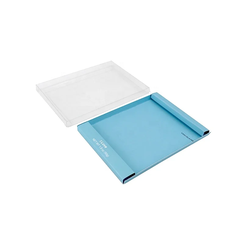 Custom Chocolate Bar Transparent PET PVC Plastic Boxes With Insert For Candy Chocolate Packaging Box